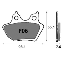 Plaquettes de frein avant Zodiac métallique OEM 44082-00 149553 Plaquettes de frein avant pour étrier d'origine