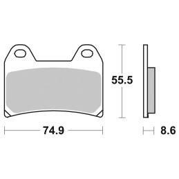 Plaquettes de frein pour étrier Performance Machine 137 X 4B 721465 Etriers de frein Performance Machine