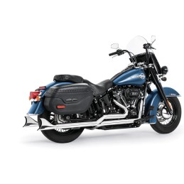 Pots Freedom Performance Sharktail True Duals Chromés, 33" 737251 Ligne pour Softail Milwaukee Eight