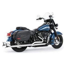 Pots Freedom Performance Sharktail True Duals Chromés, 36" 737253 Ligne pour Softail Milwaukee Eight
