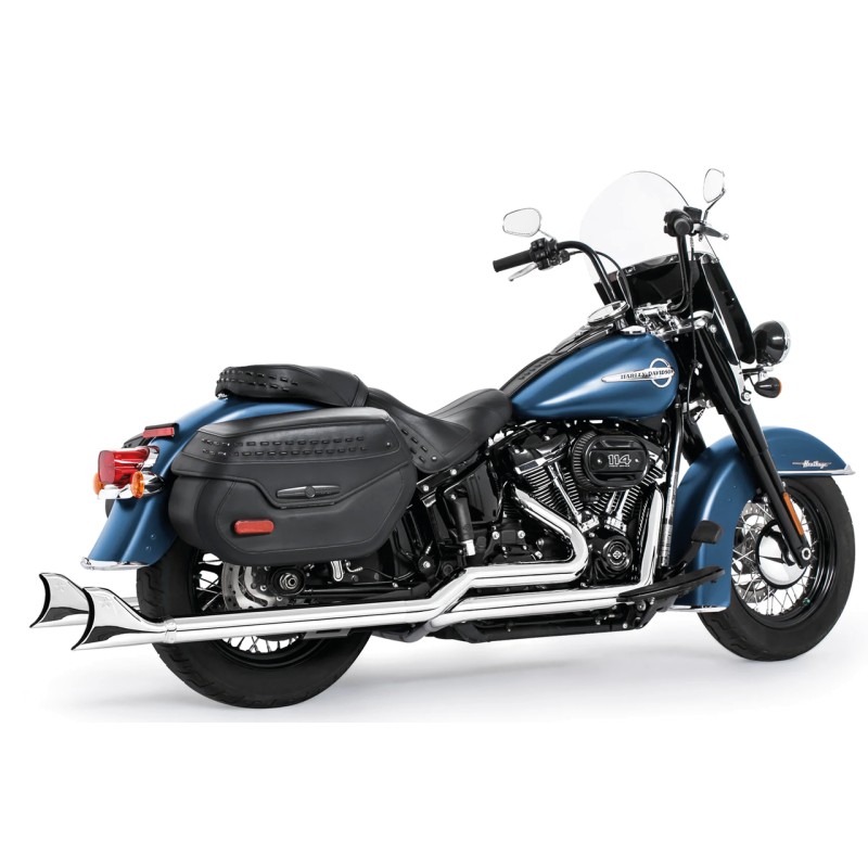 Pots Freedom Performance Sharktail True Duals Chromés, 36" 737253 Ligne pour Softail Milwaukee Eight