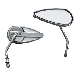 Rétroviseurs chromés Teardrop pour Harley-Davidson OEM 91968-98 270276 Rétroviseurs