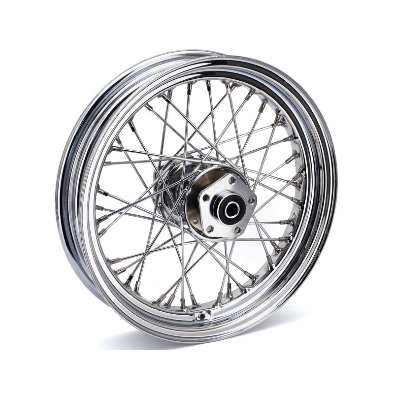 Roue arrière chromée de 16" x 3.0 OEM 40975-86C 237973 Roues complètes à rayons
