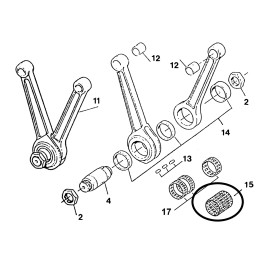 Rouleaux de bielle et cage style Harley Sportster 1987-1999 OEM 24354-87A 234679 Moteur pour Harley-Davidson Sportster Evo 20...