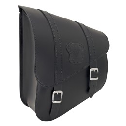Sacoche de bras oscillant en cuir noir avec boucles mates et sangles longues 757001 Sacoches pour Softail