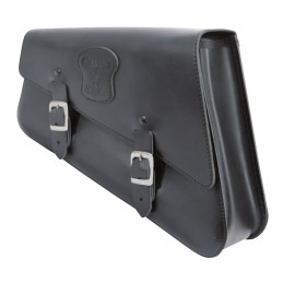 Sacoche latérale Texas Leather noire avec boucles mattes 756981 Sacoches pour Sportster