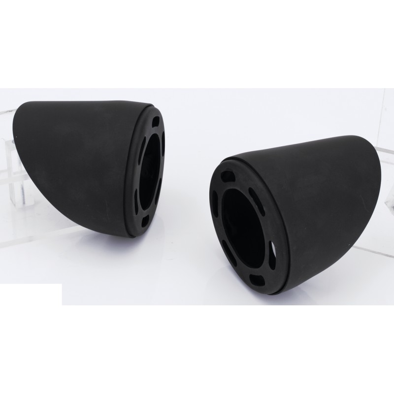 Sorties pour pots MCJ réglables homologués en cône courtes, noires pour pots style Royal 80 749943 Sorties MCJ
