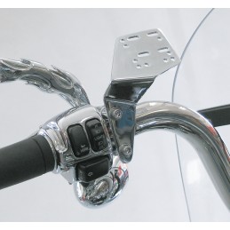 Support chromé pour téléphone, GPS, fixé au guidon 163057 Guidons