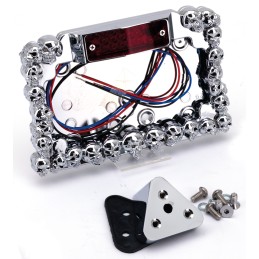 Support de plaque SKULL MANIAC avec feu LED 160705 Supports feux arrière et plaque