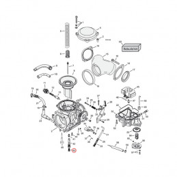 Gicleur principal pour le carburateur Keihin CV des Harley-davidson Z747530 Pièces pour carburateur Keihin CV