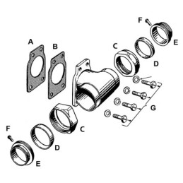 Pieces de pipe d'admission pour knucklehead & panhead 712861