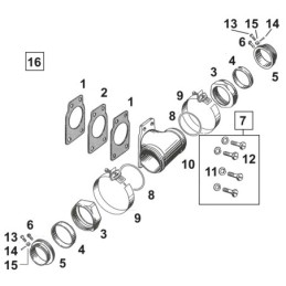 Pieces de pipe d'admission pour knucklehead & panhead 758865