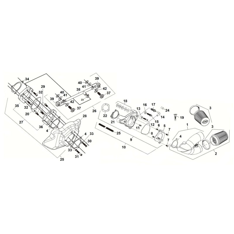 Pieces de rechange pour les systèmes à induction s&s single bore tuned 795019