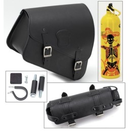 Sacoche texas leather sportster avec sa reserve 757025