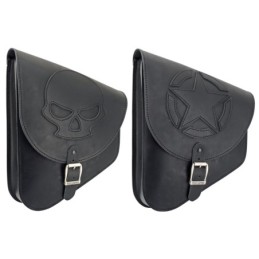 Sacoches texas leather sur bras oscillant de softail 755336