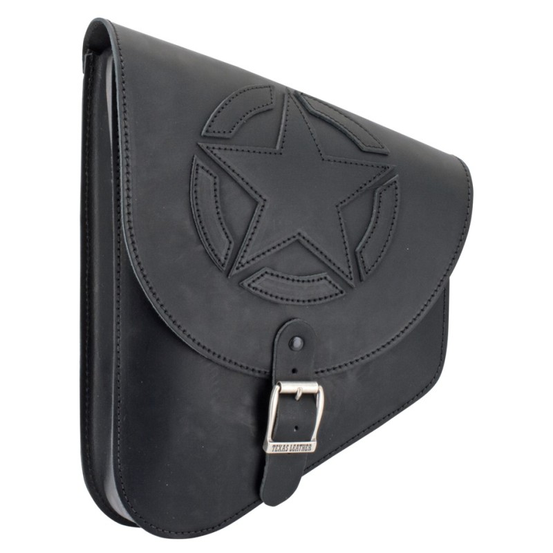 Sacoches texas leather sur bras oscillant de softail 755337