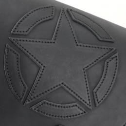 Sacoches texas leather sur bras oscillant de softail 755337