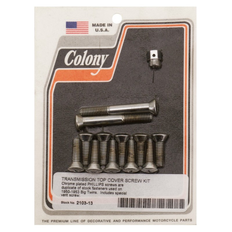 Kit vis de couvercle de boite superieur des boite 4 big twin 781268