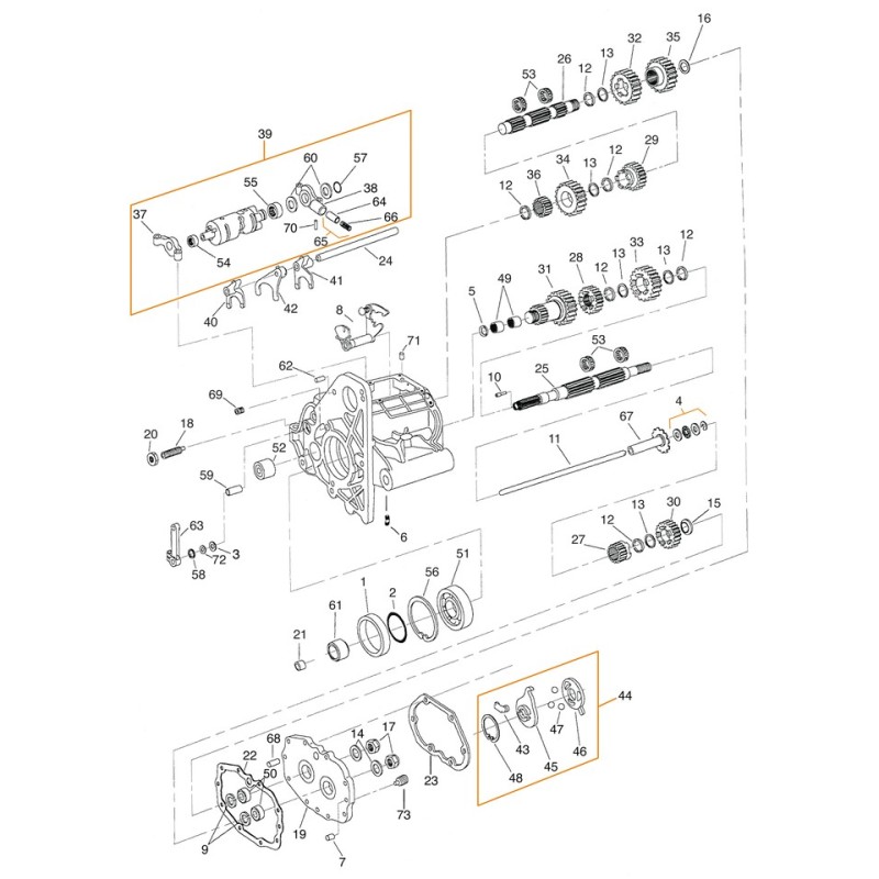 Pieces de boite 5 vitesses pour big twin de 1979-1993 789244