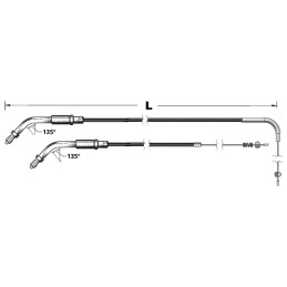 Cables de tirage pour premiers carburateurs hsr42 et hsr 45 et 1986-1995 tirage filete 114557