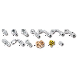 Goodridge durite tressee en acier inoxydable pour frein et embrayage avec banjos en acier inoxydable ou chromés 232119