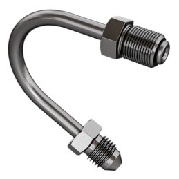 Goodridge durite tressee en acier inoxydable pour frein et embrayage avec banjos en acier inoxydable ou chromés 757778