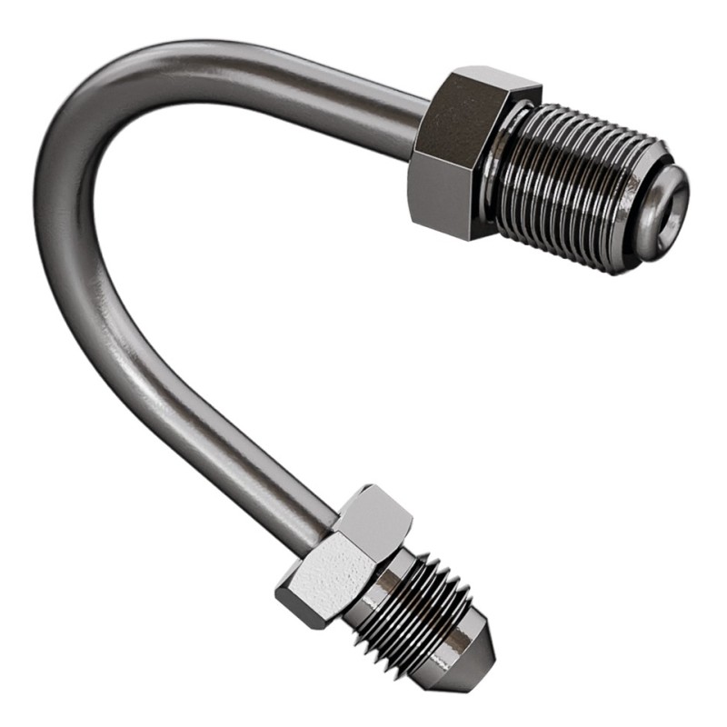 Goodridge durite tressee en acier inoxydable pour frein et embrayage avec banjos en acier inoxydable ou chromés 757778