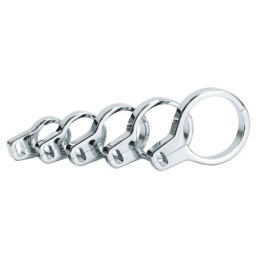 Passe cables chrome usines en aluminium pour deux cables 061053