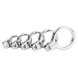 Passe cables chrome usines en aluminium pour deux cables 061053