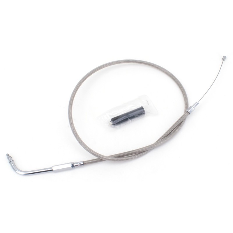 T04 - cable de tirage et de retour 1996-2015 softail, 1996-2017 dyna, 1996-2001 touring a carburateur & 2007 au present sport...