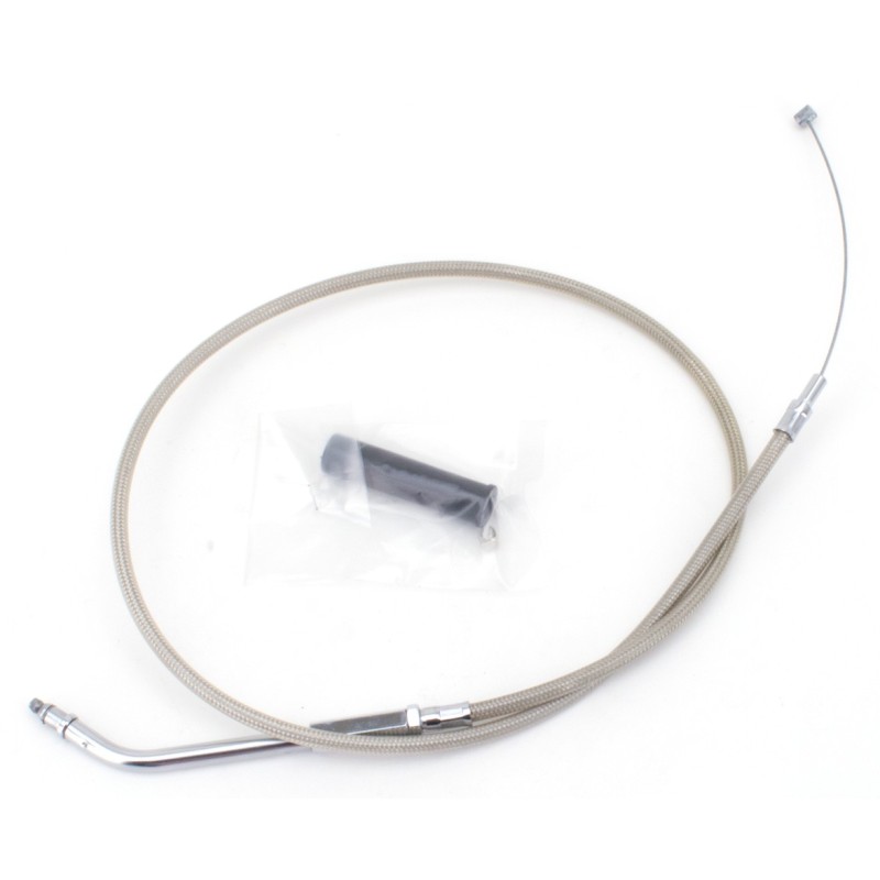 T04 - cable de tirage et de retour 1996-2015 softail, 1996-2017 dyna, 1996-2001 touring a carburateur & 2007 au present sport...