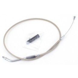T04 - cable de tirage et de retour 1996-2015 softail, 1996-2017 dyna, 1996-2001 touring a carburateur & 2007 au present sport...