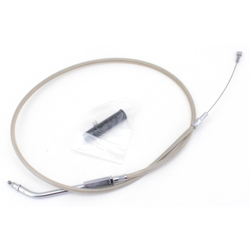 T04 - cable de tirage et de retour 1996-2015 softail, 1996-2017 dyna, 1996-2001 touring a carburateur & 2007 au present sport...