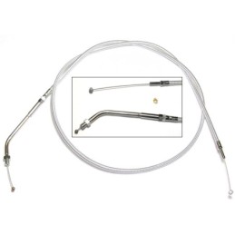 T04 - cable de tirage et de retour 1996-2015 softail, 1996-2017 dyna, 1996-2001 touring a carburateur & 2007 au present sport...