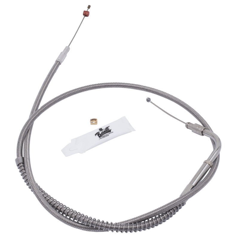 T04 - cable de tirage et de retour 1996-2015 softail, 1996-2017 dyna, 1996-2001 touring a carburateur & 2007 au present sport...