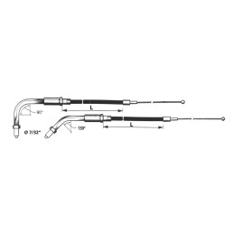 T07 - cable de tirage et de retour 2002-2007 touring 232043