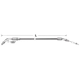 T16 - cables de tirage pour carburateur mikuni hs40 et tirage type 1986-1995 232208