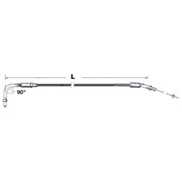 T17 - cables de tirage pour carburateur mikuni hs40 et 1996 au present tirage a cables clipses 232037