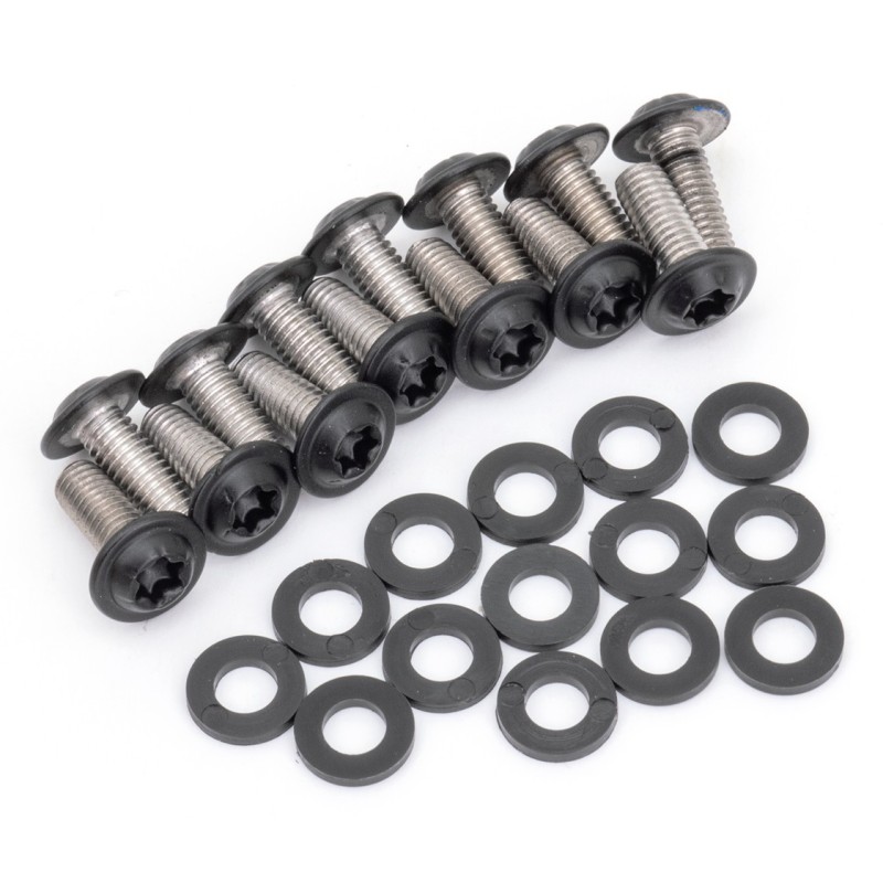 Kits de vis de spoiler en acier inoxydable noir 770442