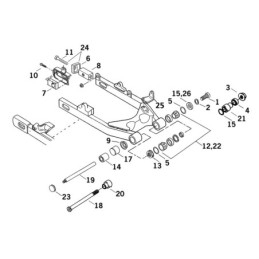 Pieces de bras oscillant pour dyna 1991-2017 723049