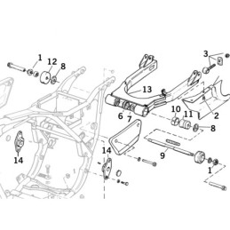 Pieces de bras oscillant pour fxr 723007