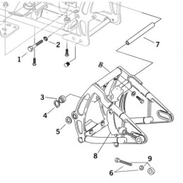 Pieces de bras oscillant pour softail 1986-1999 237979