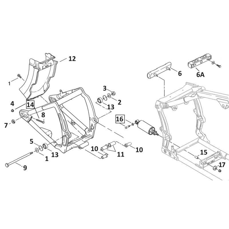 Pieces de bras oscillant pour softail 2000-2017 723031