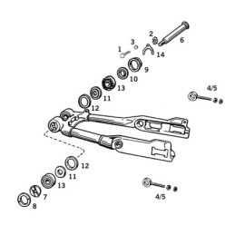 Pieces de bras oscillant pour sportster 1954-1981 723063