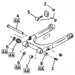 Pieces de bras oscillant pour sportster 1982-2003 723082