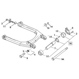 Pieces de bras oscillant pour sportster xl & xr 2004-2022 723096