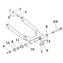 Pieces de bras oscillant pour touring 1980-2001 780026