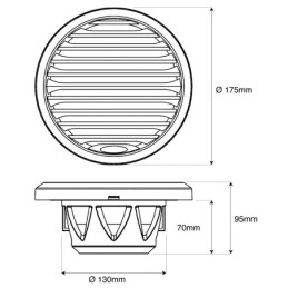 Haut-parleurs aquatic etanches six pouces et demi 747977