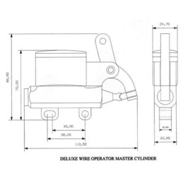Maitre cylindre commande par cable kustom tech deluxe 751266