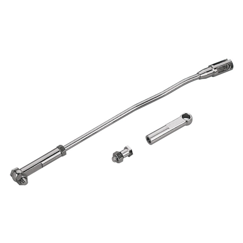 Timonerie de changement de vitesse et tige chromees pour big twin 056021